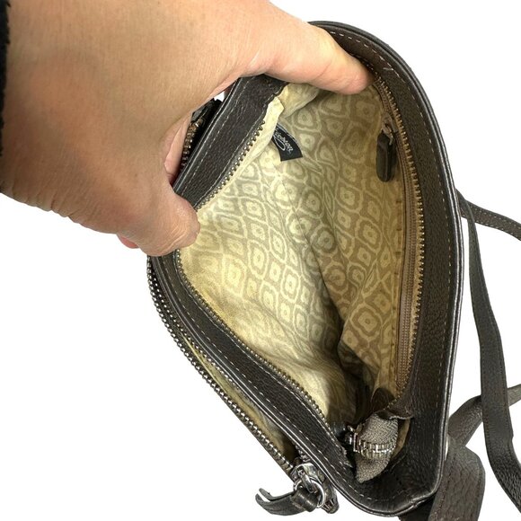 Brighton Organizer Pretty Tough Jagger Studded Crossbody Bag Pewter - Picture 7 of 12